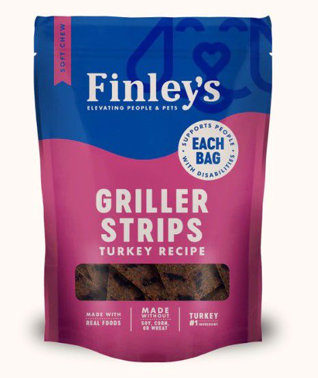 Nutrisource Finleys 6 oz Dog Turkey Griller Strips Soft Treat