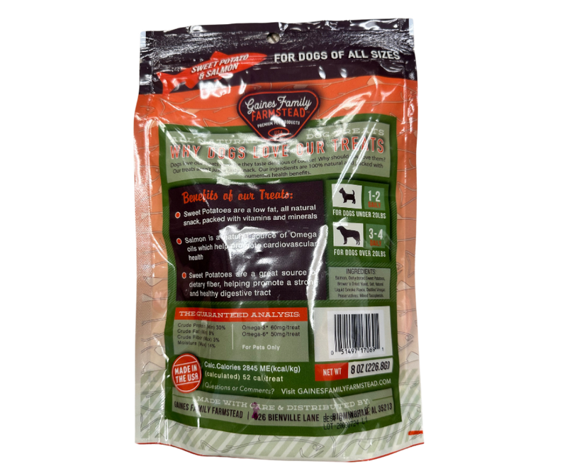 Gaines Family Dog Sweet Potato Salmon Fillets 8 oz.