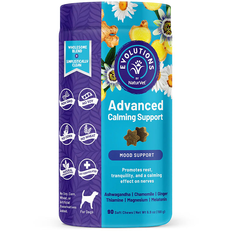NaturVet Evolutions Advance Calming Soft Chews for Dogs 90ct