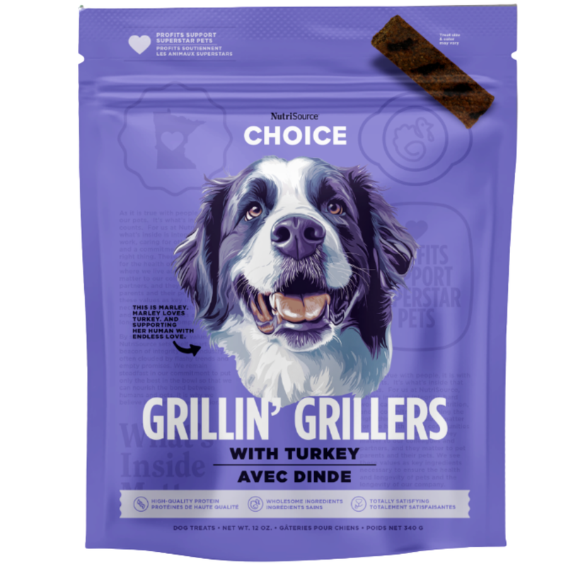 Nutrisource Choice Turkey Grillin Grillers Dog Treats