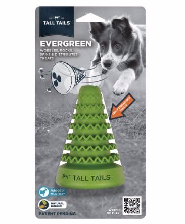 Tall Tails 4in Natural Rubber Evergreen