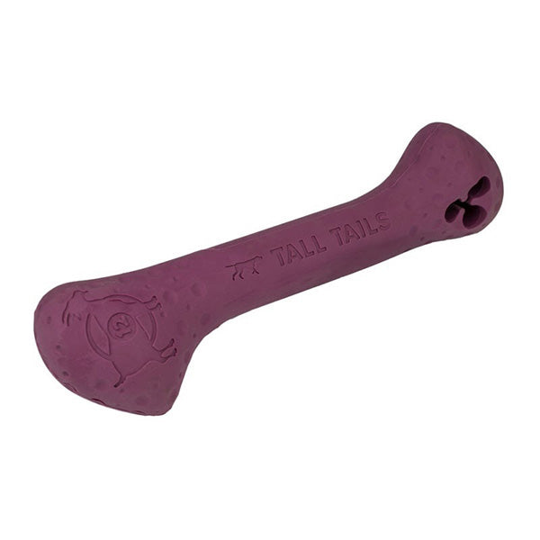 TALL TAILS 12 IN DOG TOY GOAT RUBBER BONE PURPLE