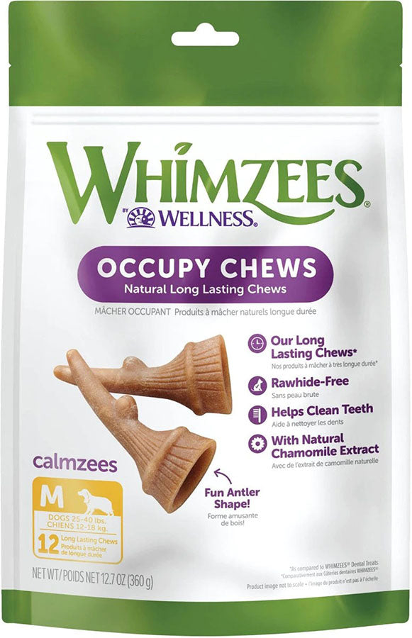 WHIMZEES 5.9 IN. Med Occupy Calmzee Dog  Dental Treat