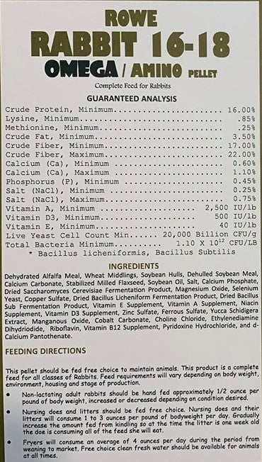 Rowe Nutrition 16-18 - Omni Feed and Supply