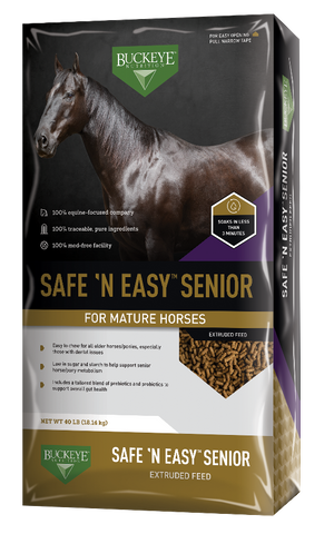 BUCKEYE™Nutrition Safe 'n Easy Senior Extruded Pellet 40lbs
