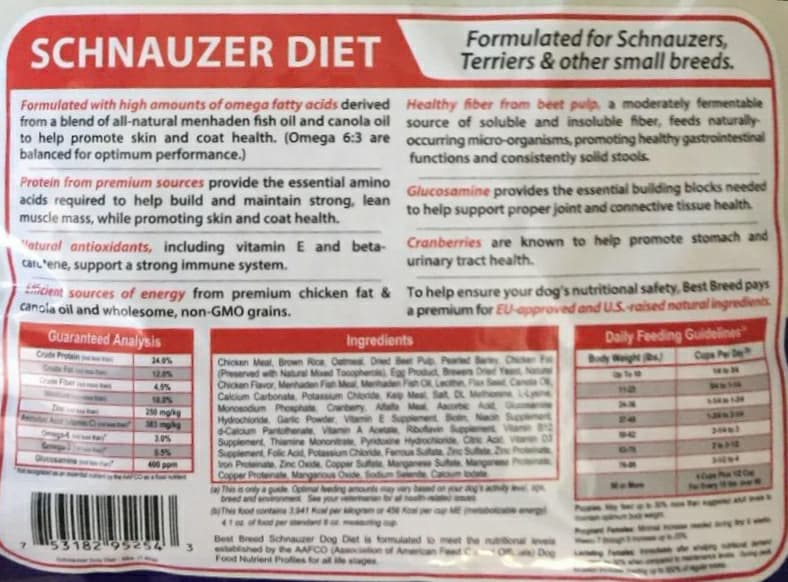 Dr. Gary's Best Breed Schnauzer Dog Diet