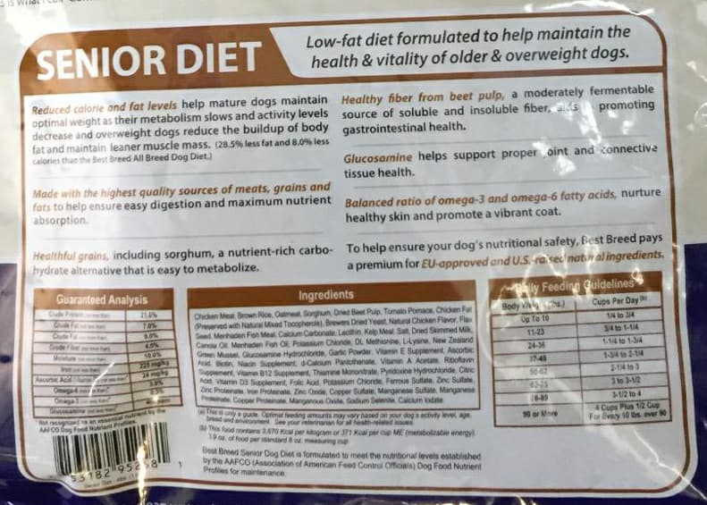 Dr. Gary's Best Breed Senior Dog Diet