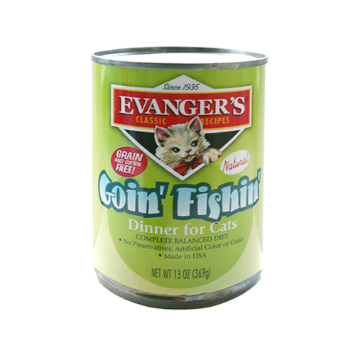 Evangers 12.8 oz Cat Can "Goin Fishin Dinner"