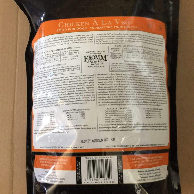 Fromm Family Four Star Chicken Ala Veg Recipe Dog Food