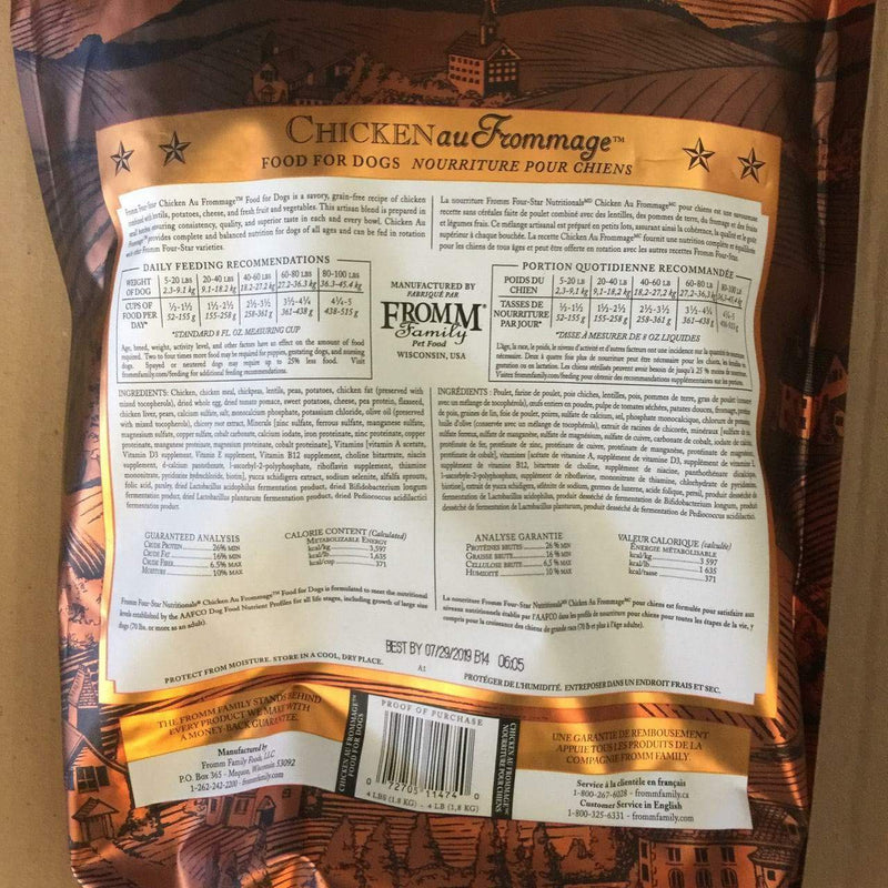 Fromm Family Four Star Chicken au Frommage Dog Food