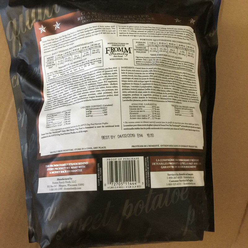 Fromm Family Four Star Game Bird Recipe Dog Food