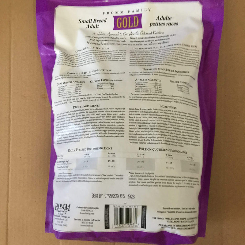 Fromm Family Gold Small Breed Adult Dog Food