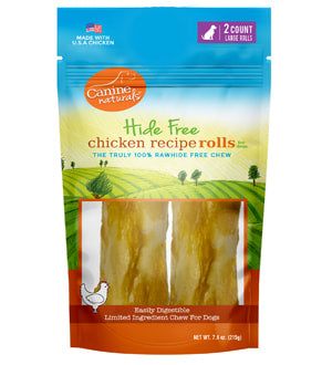 Canine Naturals Hide Free Chicken Chews 4in-2 per Pk