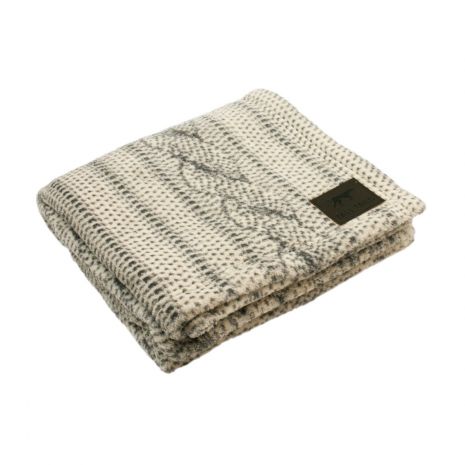 Tall Tails 30" x 40" Cable Knit Pattern Fleece Blanket