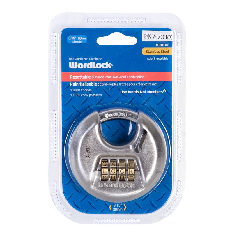 WordLock® Discus Lock - 3.15” Diameter