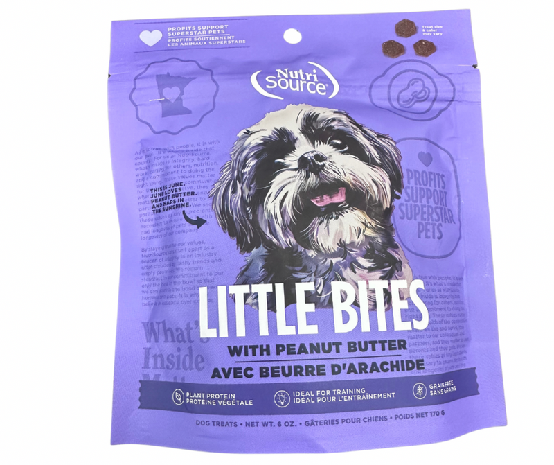 Nutrisource Small Breed Grain Free  Little Bites Peanut Butter Dog Treats