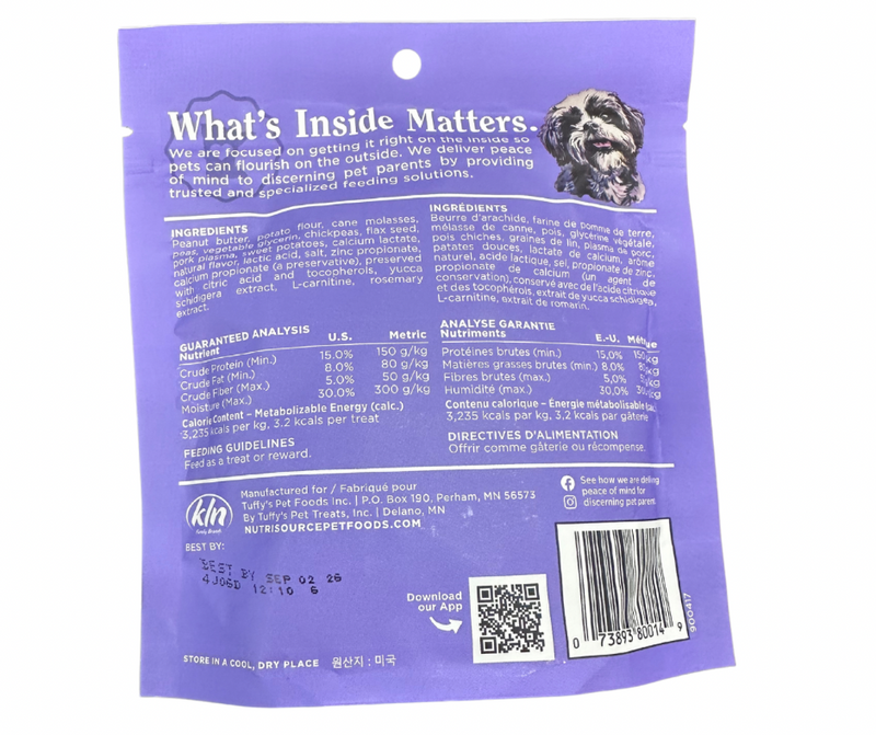 Nutrisource Small Breed Grain Free  Little Bites Peanut Butter Dog Treats