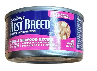 Dr. Gary's Best Breed Tuna & Seafood Recipe Canned Cat Food
