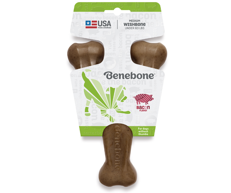 Benebone Bacon Wishbone Toy