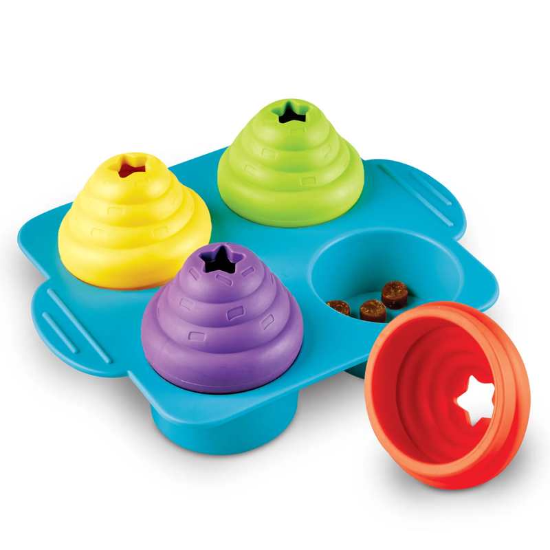 Brightkins Cupcake Party! Treat Puzzle Interactive Dog Toys