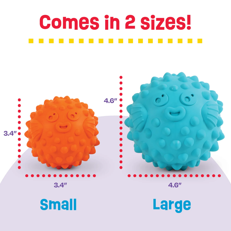 Brightkins Pufferfish Tough & Tumble Treat Dispenser Interactive Dog Toy Assorted Colors