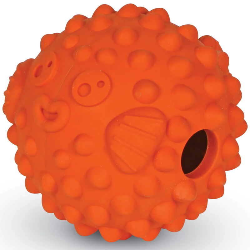 Brightkins Pufferfish Tough & Tumble Treat Dispenser Interactive Dog Toy Assorted Colors