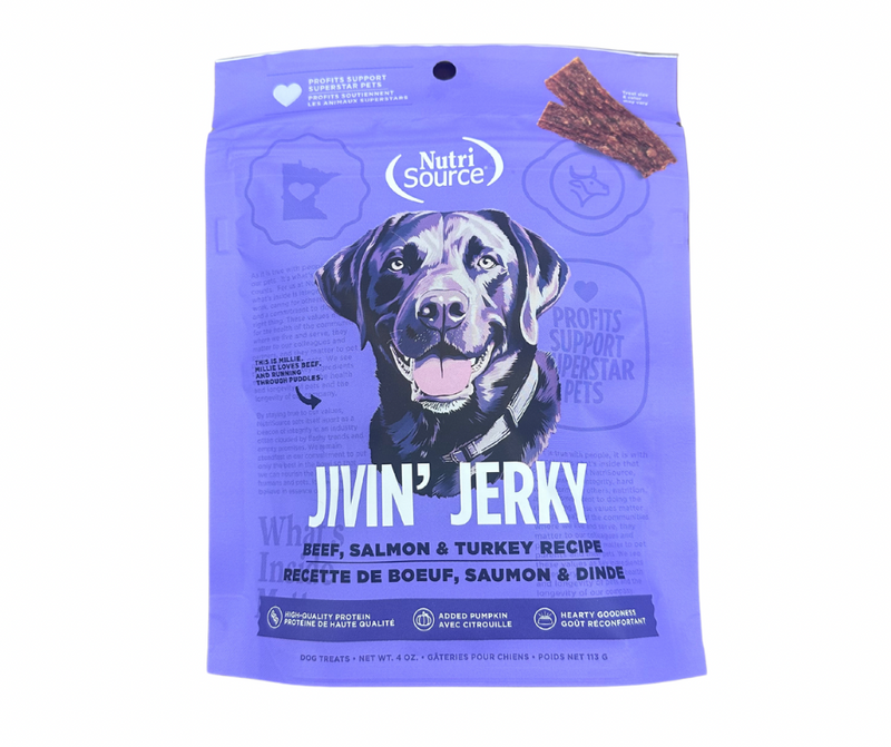 Nutrisource Jivin' Jerky Dog Treats 4oz
