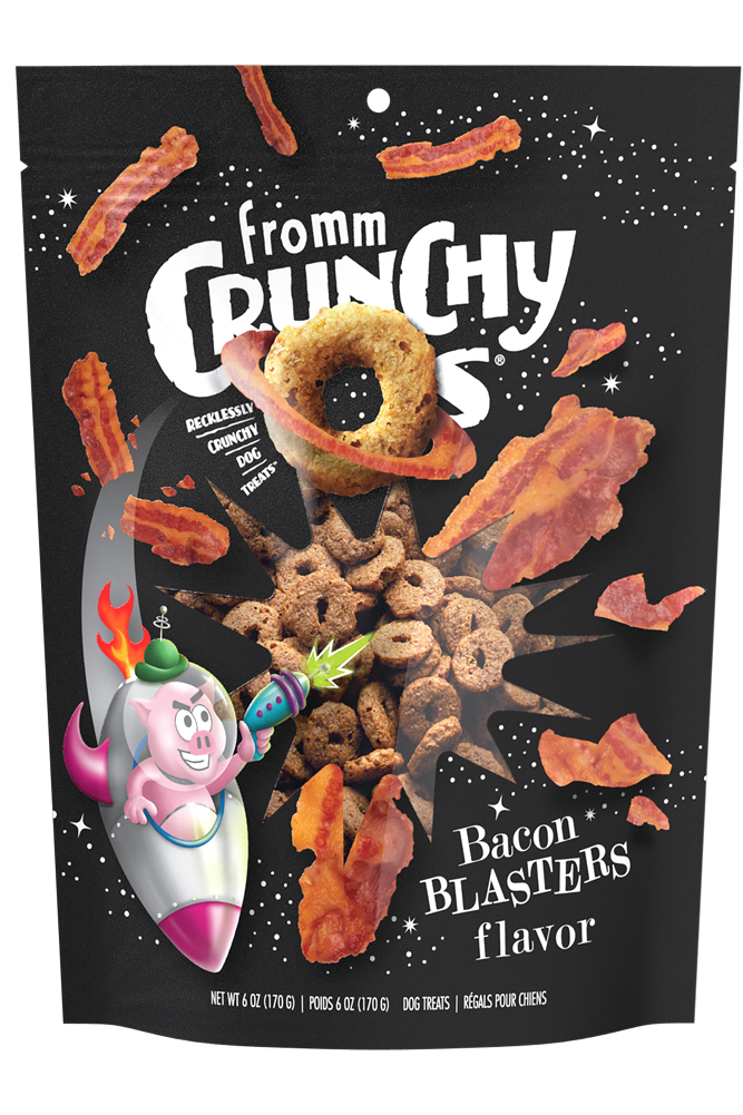 Fromm Four Star Crunchy O's Bacon Blasters Dog Treats