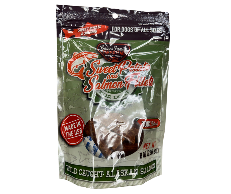 Gaines Family Dog Sweet Potato Salmon Fillets 8 oz.