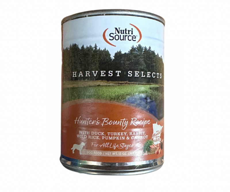 NutriSource 13 OZ DOG CAN HUNTERS BOUNTY HARVEST SELECTS