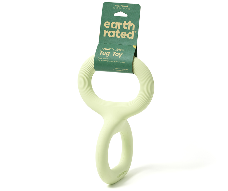 Earth Rated Tug Toy for Dogs Green Rubber