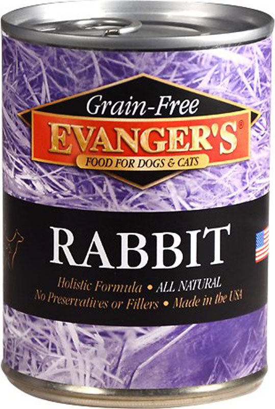 Evangers 12.8oz can Dog and Cat Grain Free Rabbit