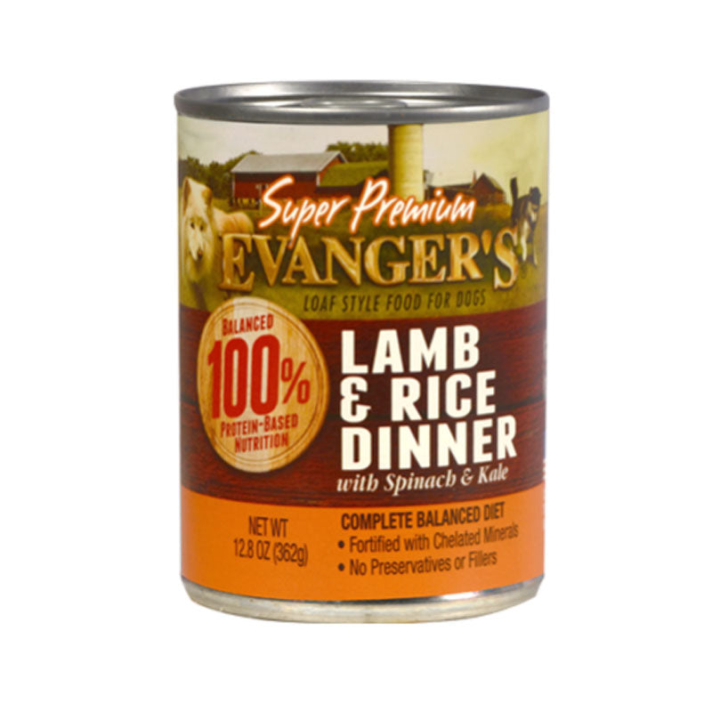 Evangers Super Premium Lamb and Rice Dinner12.8oz can Dog food