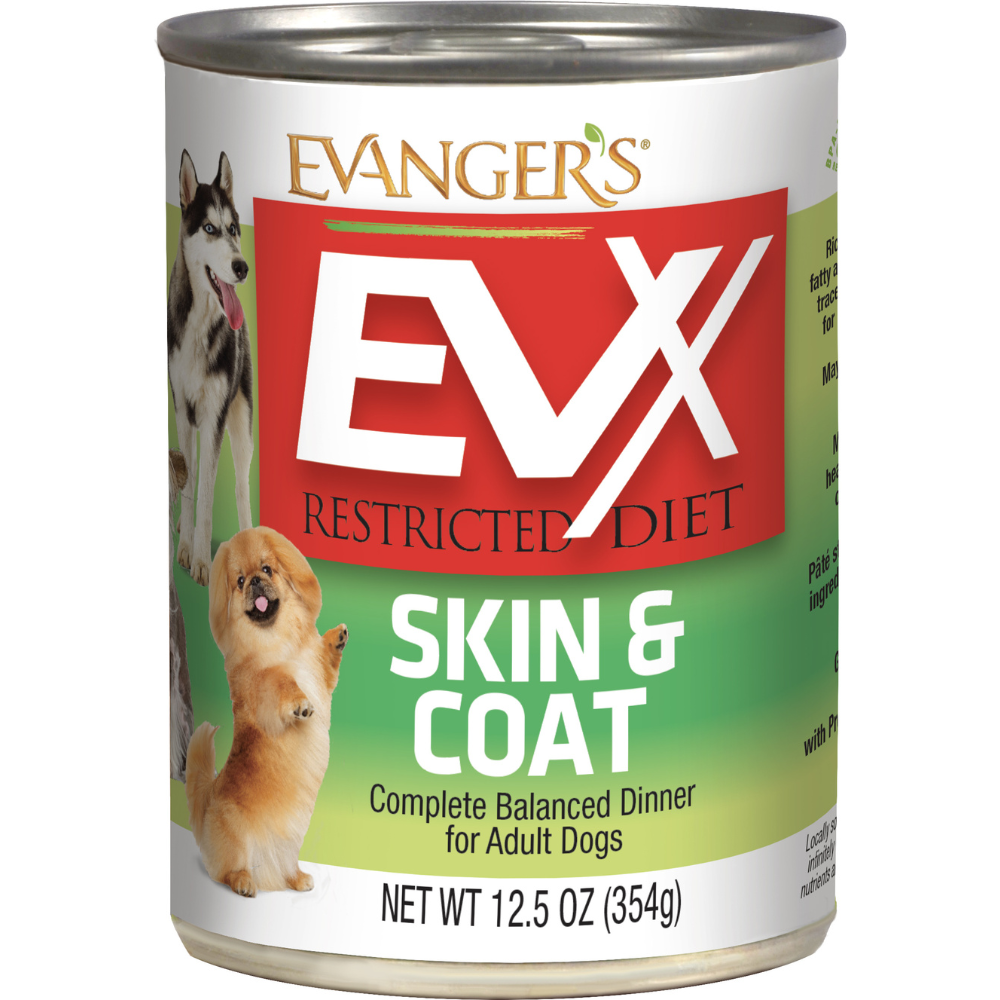 Evangers EVX Canned Dog Food Skin & Coat 12.5oz