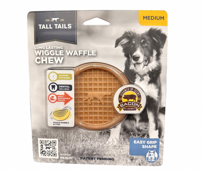 Tall Tails Medium Waffle Chew Toy Bacon