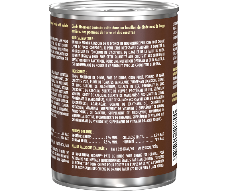 Fromm Family Gold Canned Turkey Pate Canned Dog Food