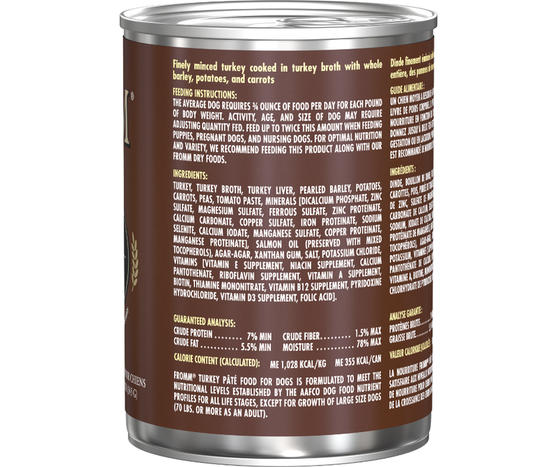Fromm Family Gold Canned Turkey Pate Canned Dog Food