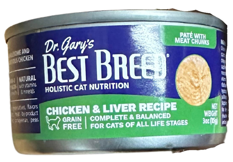 Dr. Gary's Best Breed Chicken & Liver Recipe Canned Cat Food