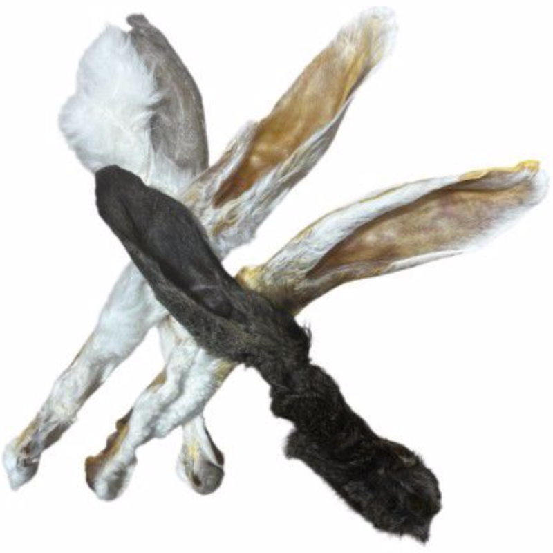 Great Lakes Bulk Medium Rabbit Ears with Hair Dog Chews