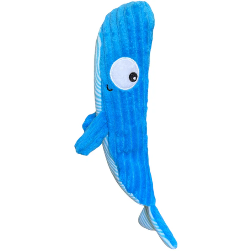 Huxley & Kent Fetchies Wilma Whale Plush and Squeaker Crinkle Dog Toy