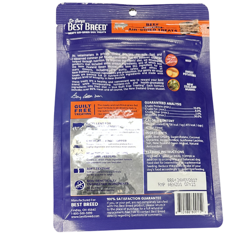 Dr. Gary's Best Breed Beef Meaty Air Dried Dog Treats