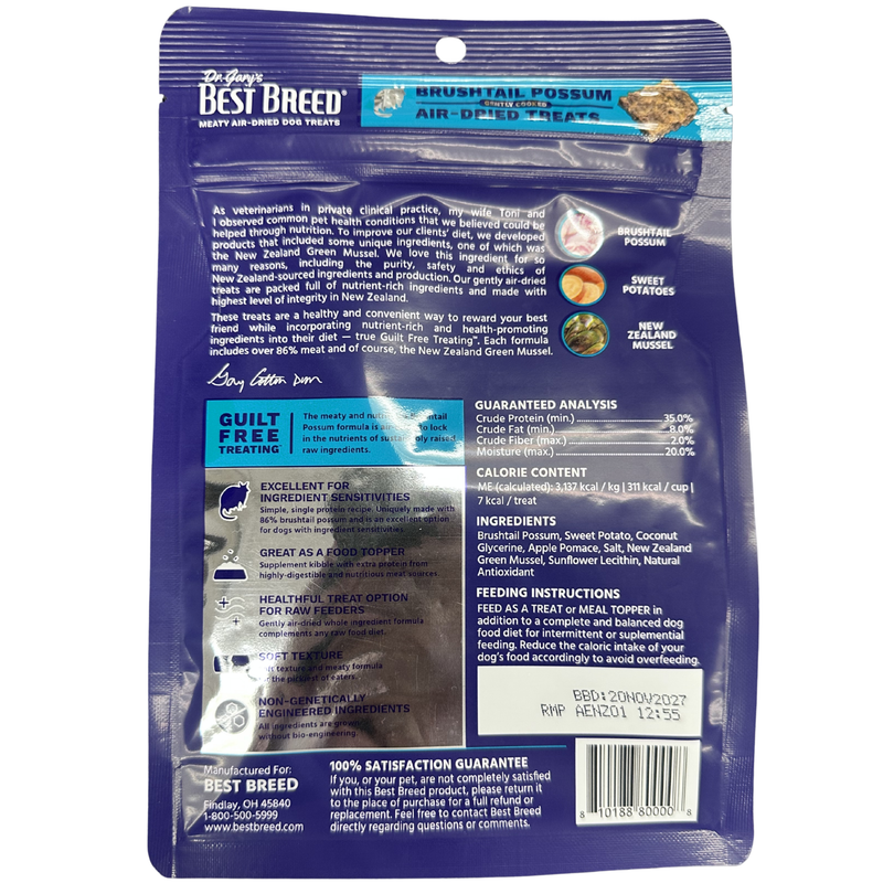 Dr. Gary's Best Breed Possum Meaty Air Dried Dog Treats