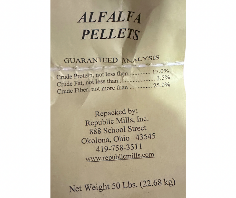 Alfalfa Pellets-Republic Mills