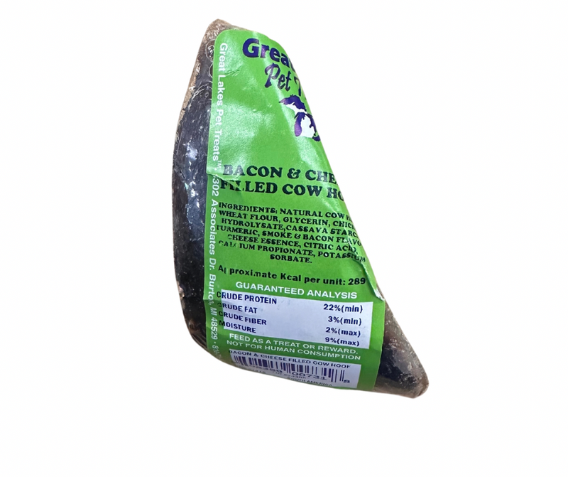 Great Lakes Medium/Large Bacon & Cheese Filled Cow Hoof Dog Chews