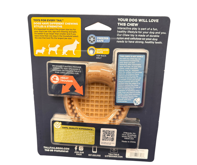 Tall Tails Medium Waffle Chew Toy Bacon