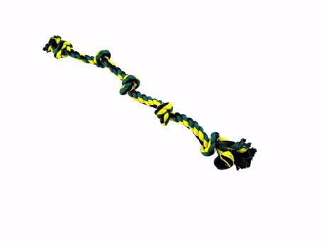 Mammoth Flossy Chews 72" Super X-Large  Colored 5-Knot Rope Dog Tug Toy (assorted colors)
