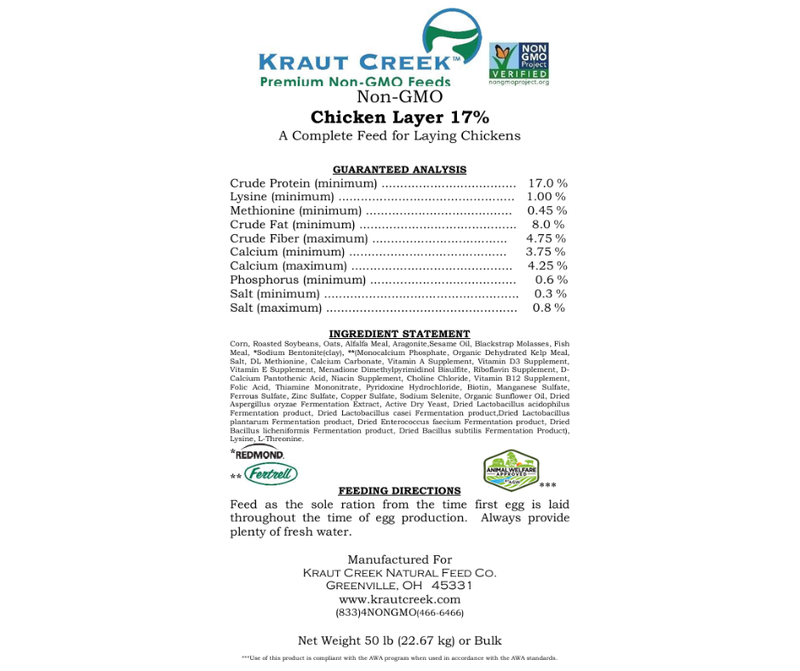 Kraut Creek 17% Chicken Layer Mash