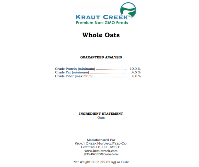 Kraut Creek Whole Oats