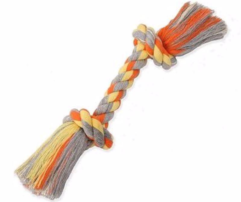 Mammoth Flossy Chews 14" Large Colored Rope Bone Dog Toy (Assorted Colors)