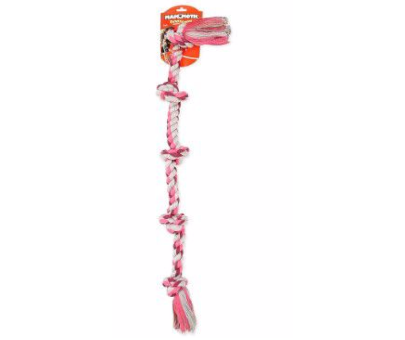 Mammoth Flossy Chews 36" X-Large Colored 5-Knot Rope Dog Tug Toy (Assorted Colors)